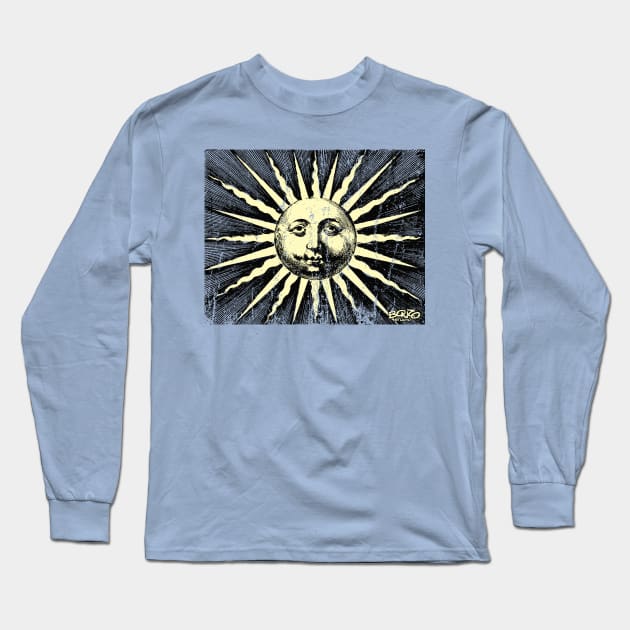 Sun-Yellow-Vintage Long Sleeve T-Shirt by BonzoTee